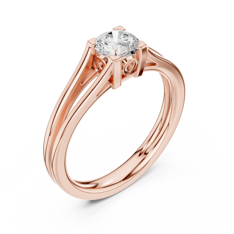 Ladies Ring DDLR-545@7 - Rose Gold - Image
