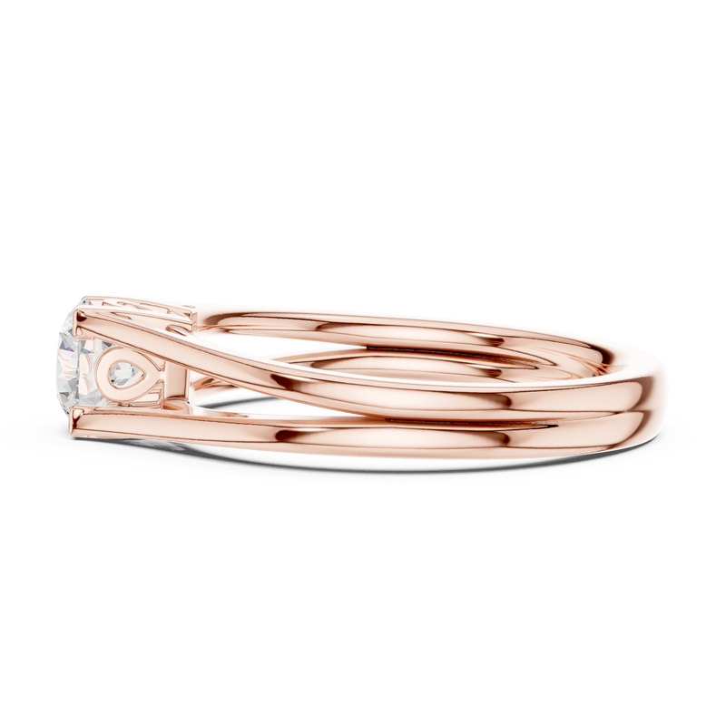 Ladies Ring DDLR-545@7 - Rose Gold - Image