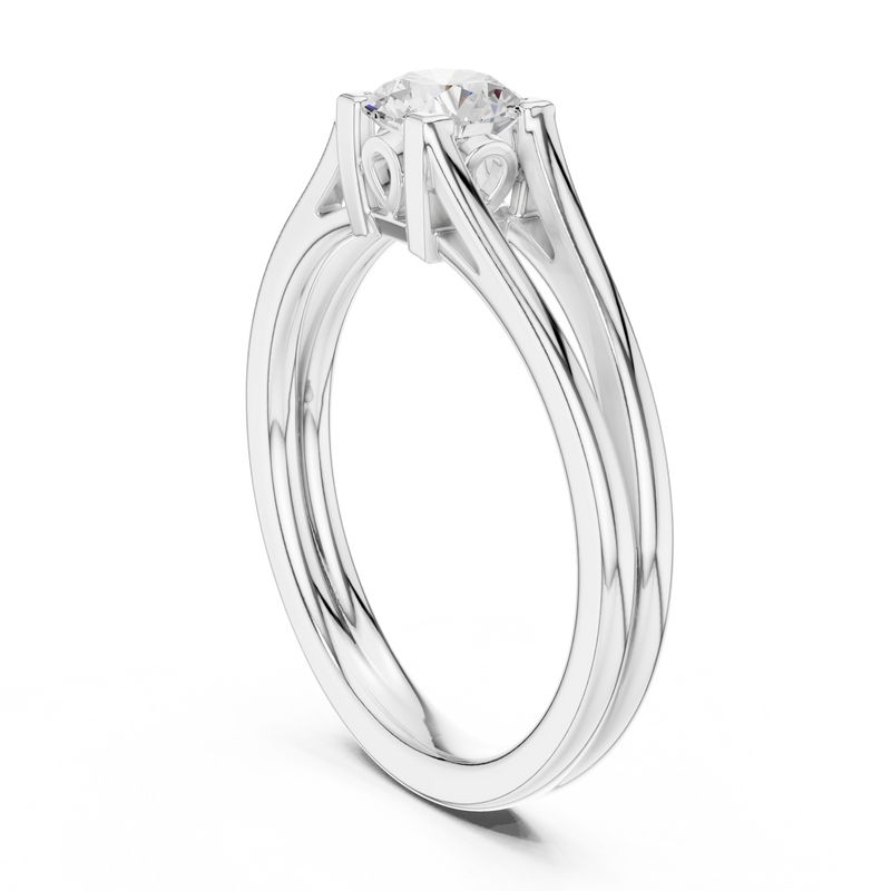 Ladies Ring DDLR-545@7 - White Gold - Image