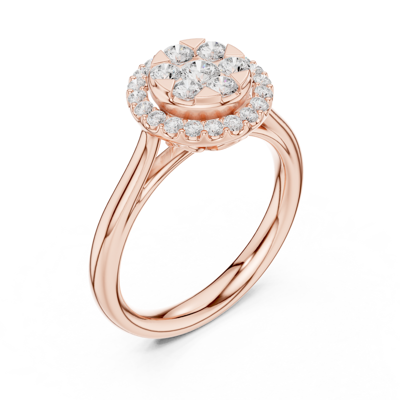 Ladies Ring DDLR-578@7 - Rose Gold - Image
