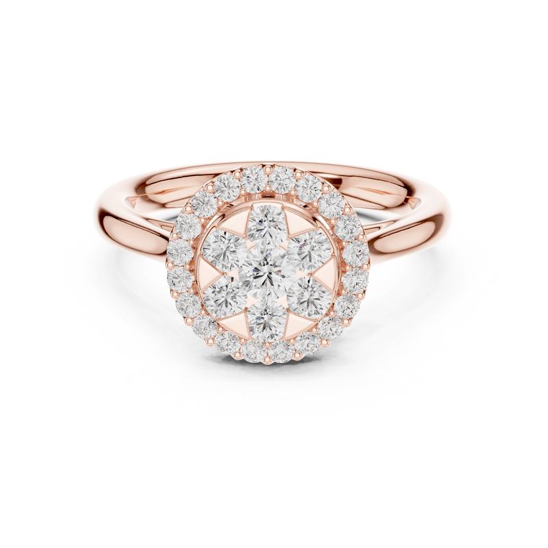 Ladies Ring DDLR-578@7 - Rose Gold - Image