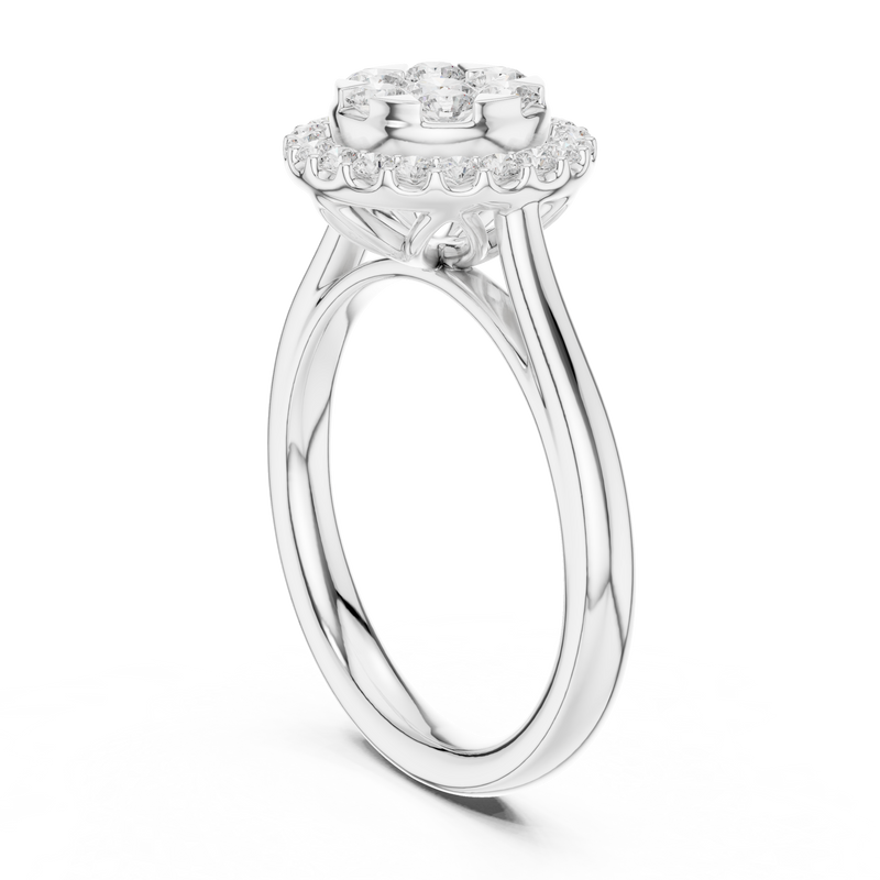 Ladies Ring DDLR-578@7 - White Gold - Image