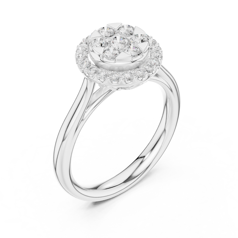 Ladies Ring DDLR-578@7 - White Gold - Image