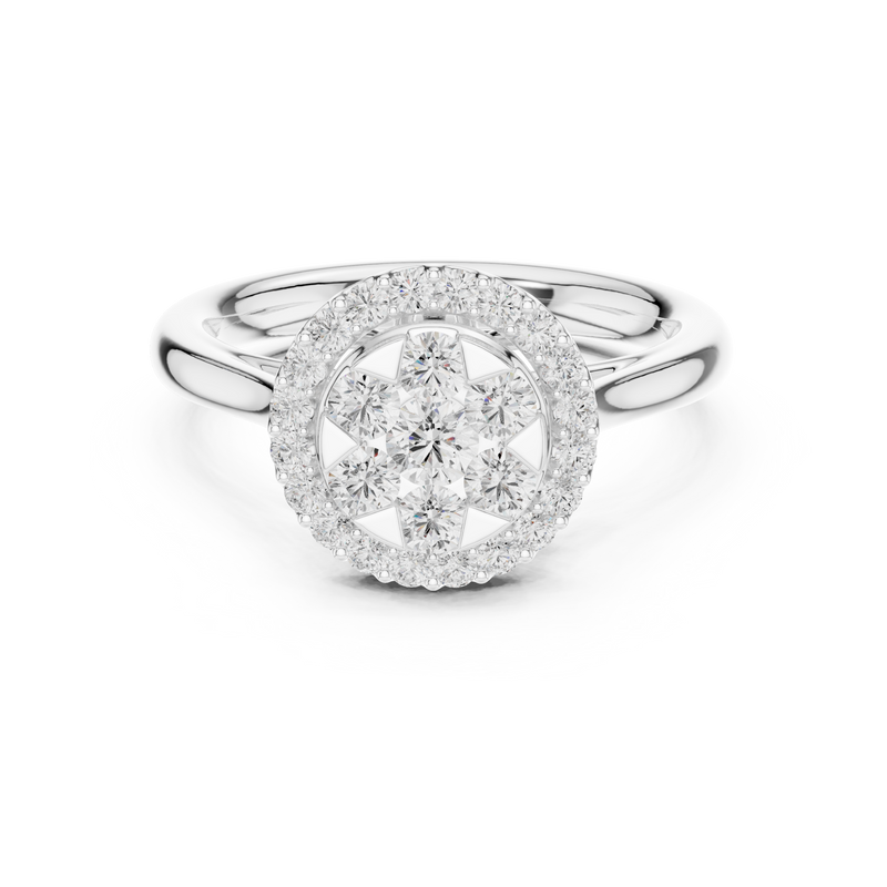 Ladies Ring DDLR-578@7 - White Gold - Image