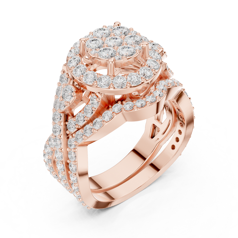 Ladies Ring DDLR-582@7 - Rose Gold - Image