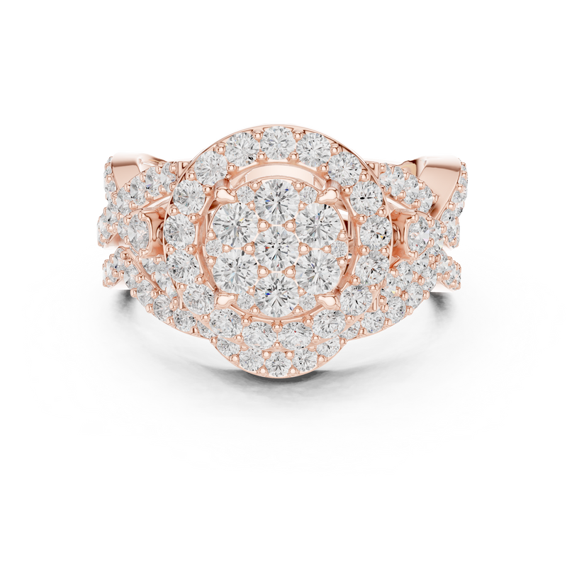 Ladies Ring DDLR-582@7 - Rose Gold - Image