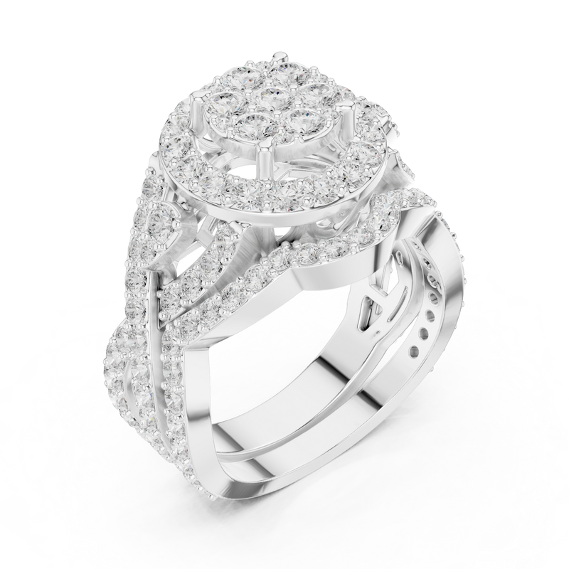 Ladies Ring DDLR-582@7 - White Gold - Image