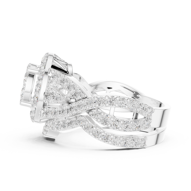 Ladies Ring DDLR-582@7 - White Gold - Image