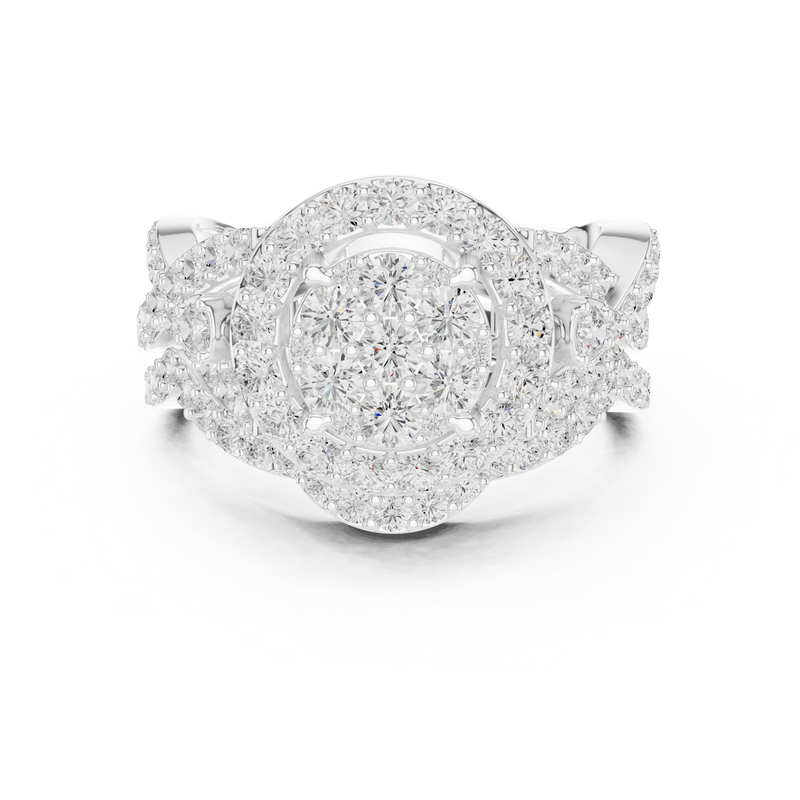 Ladies Ring DDLR-582@7 - White Gold - Image