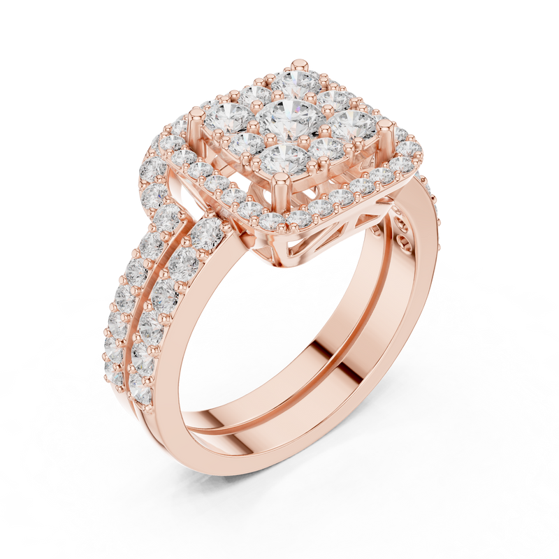 Ladies Ring DDLR-583@7 - Rose Gold - Image