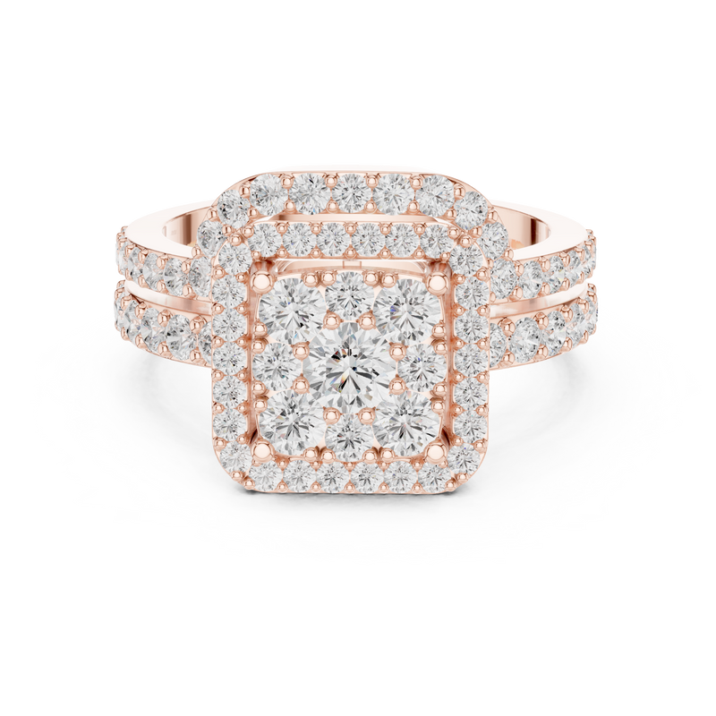 Ladies Ring DDLR-583@7 - Rose Gold - Image