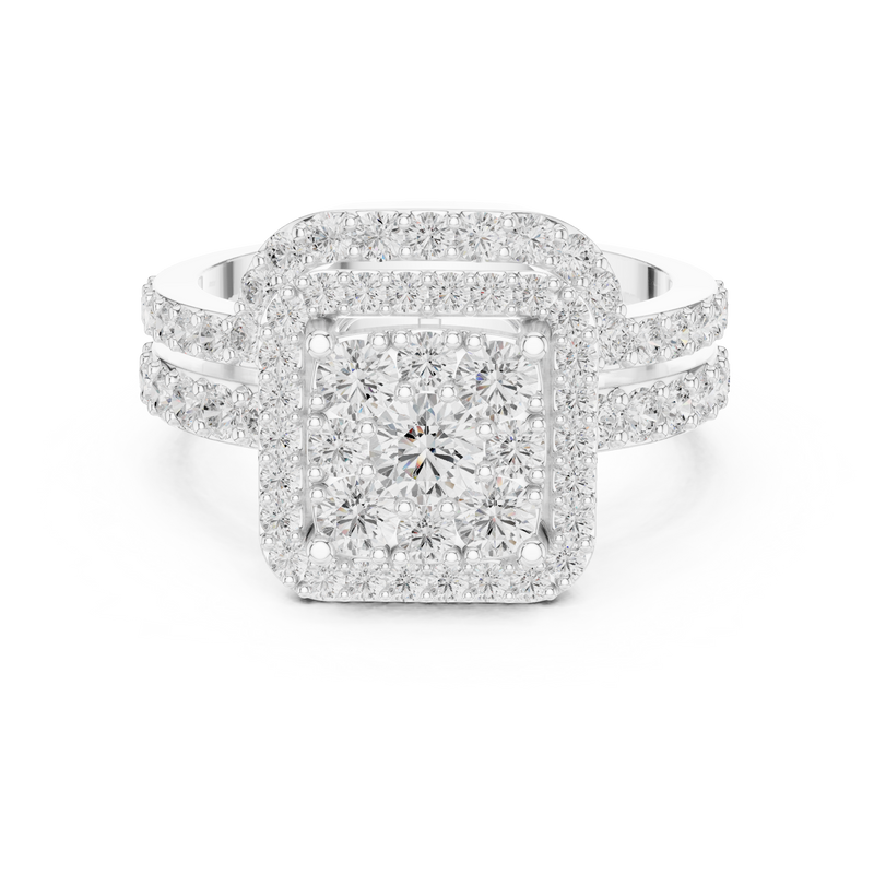 Ladies Ring DDLR-583@7 - White Gold - Image