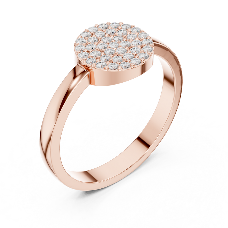Ladies Ring DDLR-584@7 - Rose Gold - Image