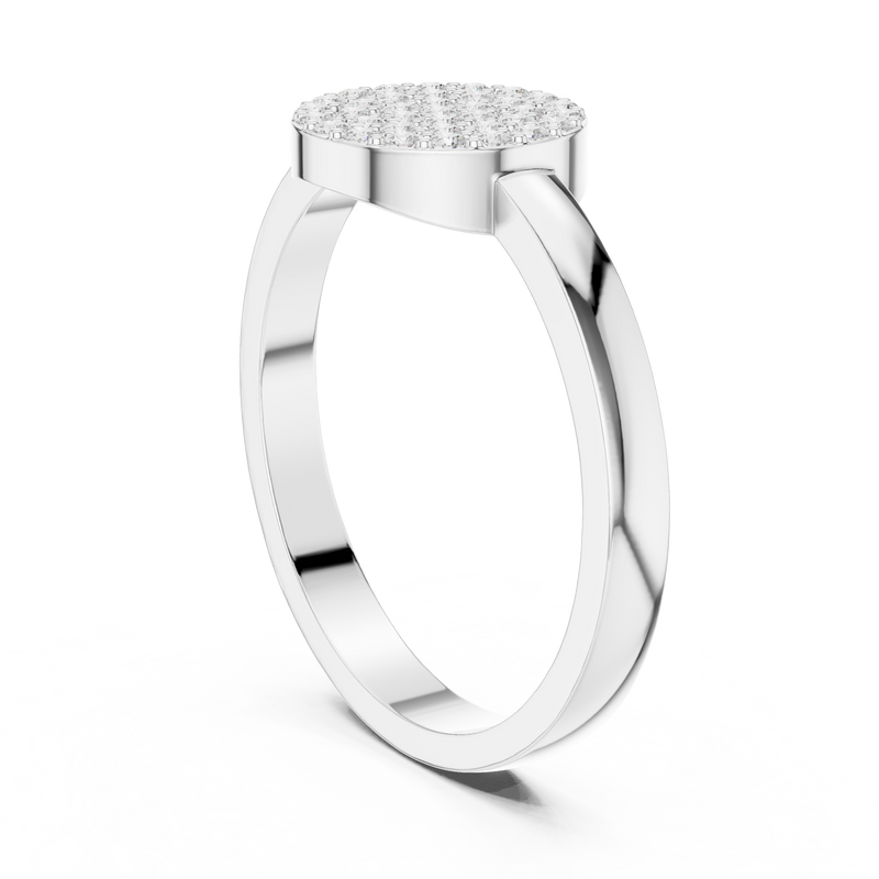 Ladies Ring DDLR-584@7 - White Gold - Image