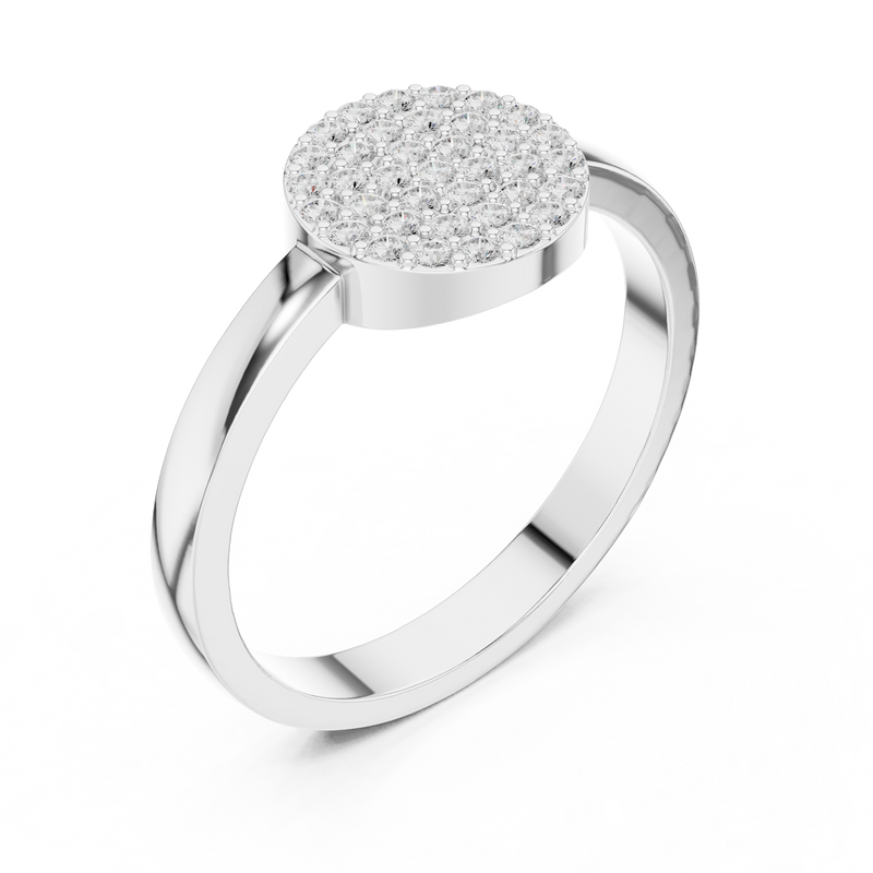 Ladies Ring DDLR-584@7 - White Gold - Image