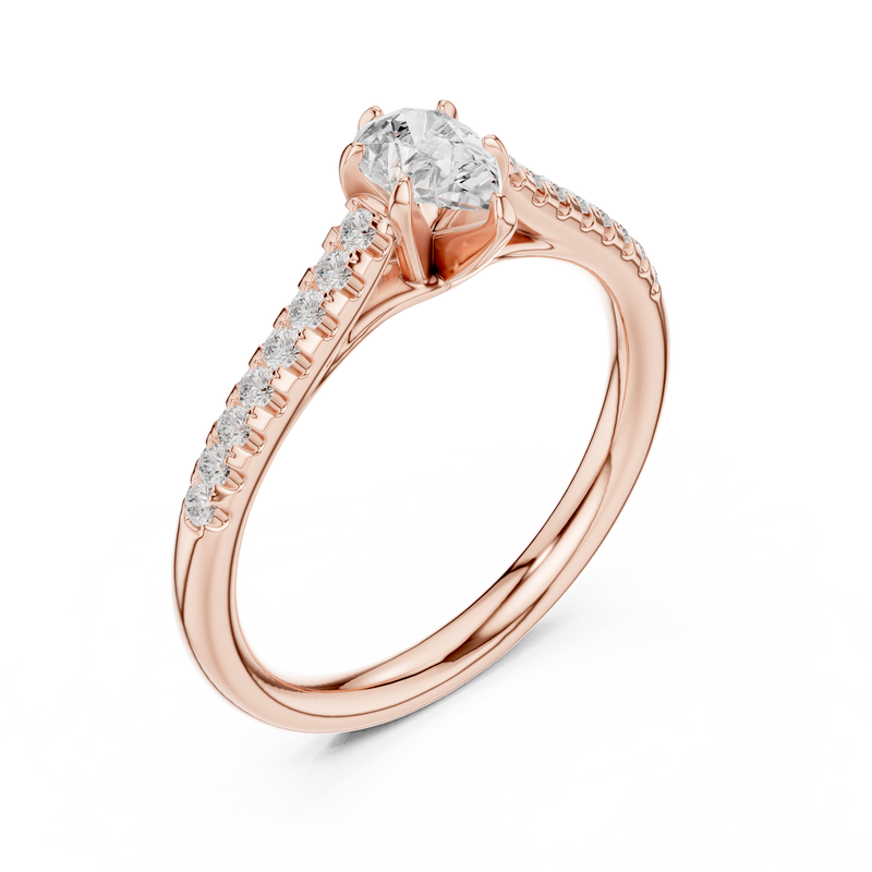 Ladies Ring DDLR-586@7 - Rose Gold - Image