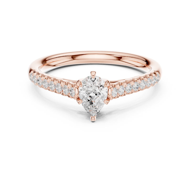 Ladies Ring DDLR-586@7 - Rose Gold - Image
