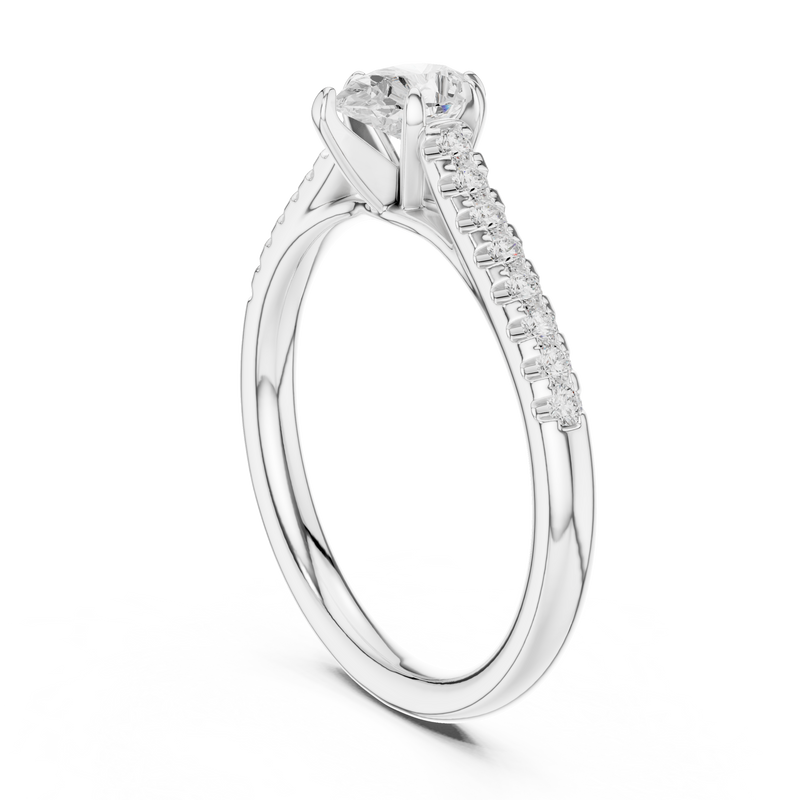 Ladies Ring DDLR-586@7 - White Gold - Image