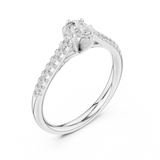 Ladies Ring DDLR-586@7 - White Gold - Image