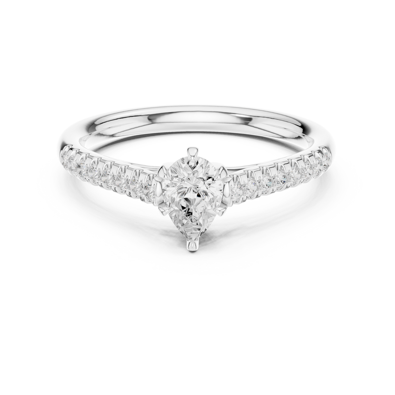 Ladies Ring DDLR-586@7 - White Gold - Image