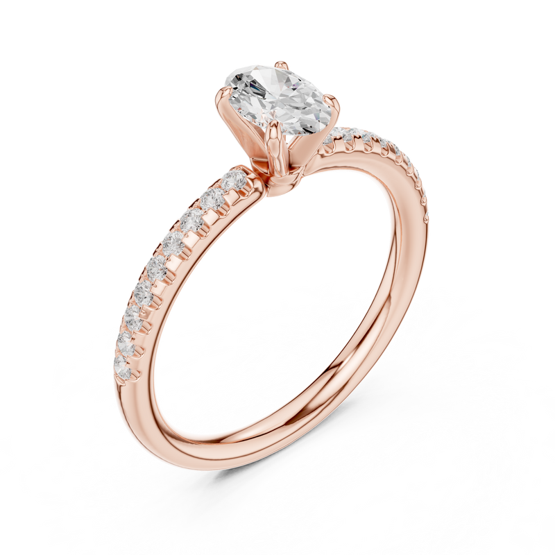 Ladies Ring DDLR-588@7 - Rose Gold - Image