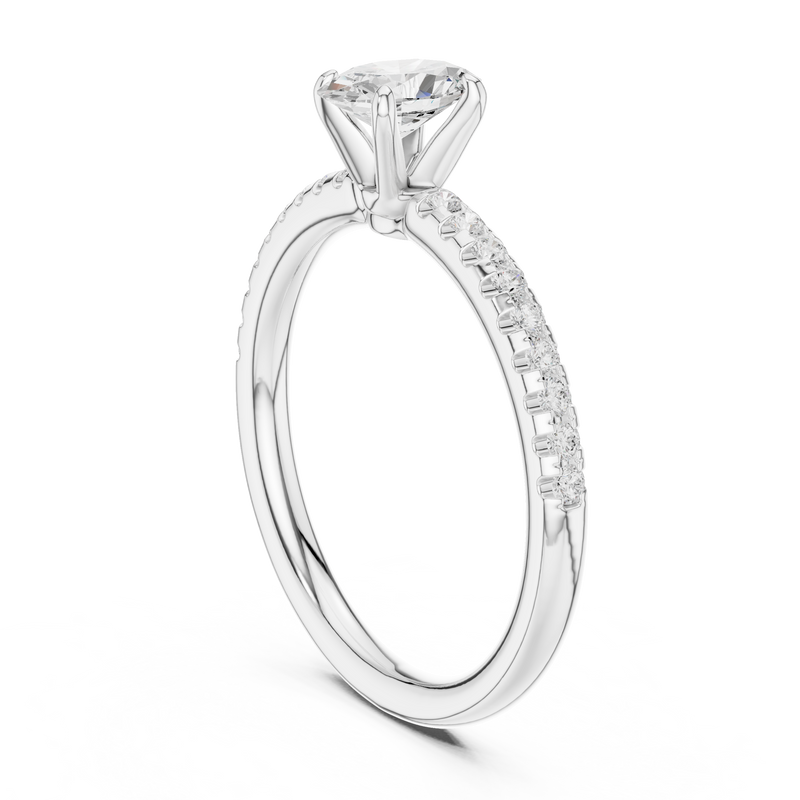 Ladies Ring DDLR-588@7 - White Gold - Image