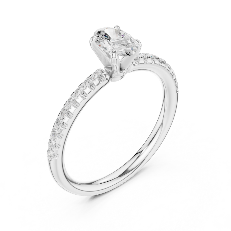 Ladies Ring DDLR-588@7 - White Gold - Image