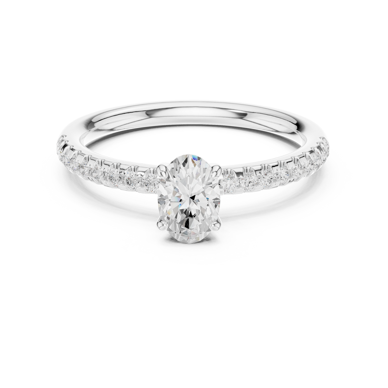 Ladies Ring DDLR-588@7 - White Gold - Image