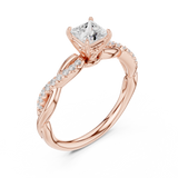 Ladies Ring DDLR-590@7 - Rose Gold - Image