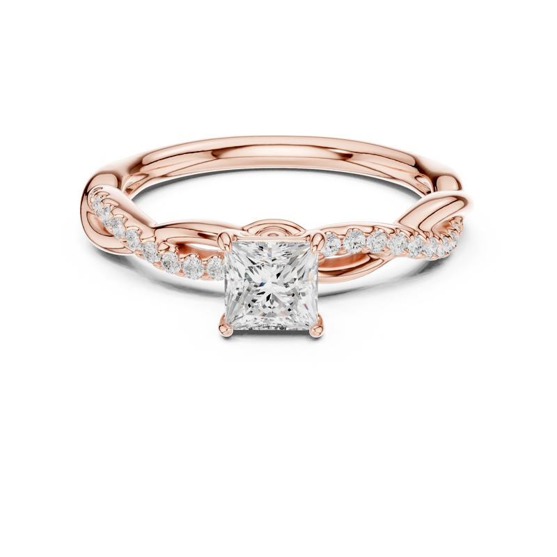 Ladies Ring DDLR-590@7 - Rose Gold - Image