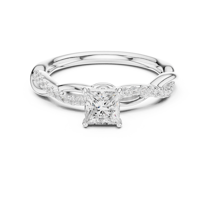 Ladies Ring DDLR-590@7 - White Gold - Image