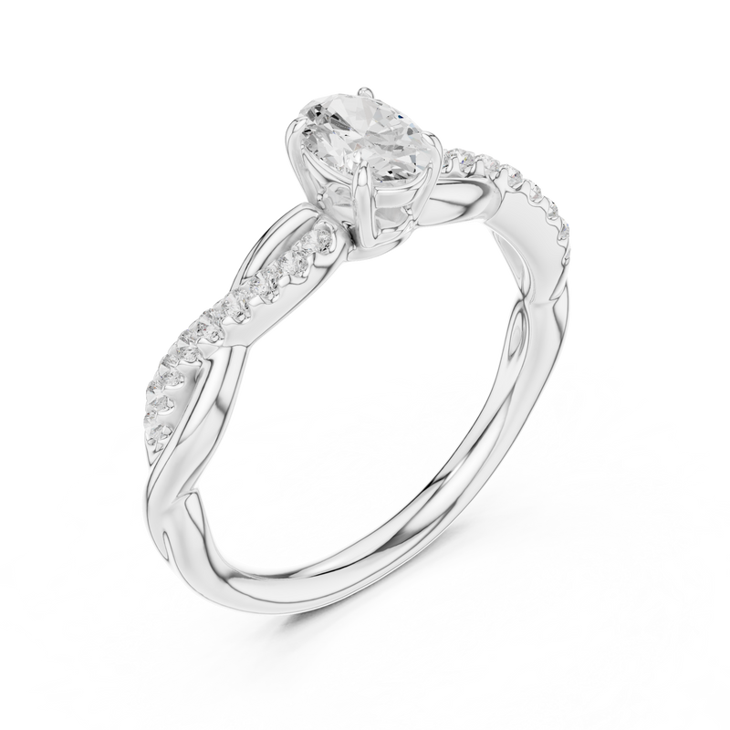 Ladies Ring DDLR-592@7 - White Gold - Image