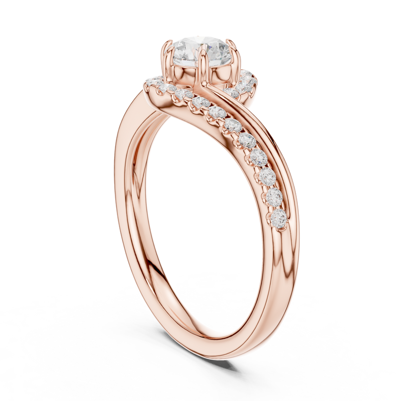 Ladies Ring DDLR-594@7 - Rose Gold - Image