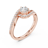 Ladies Ring DDLR-594@7 - Rose Gold - Image