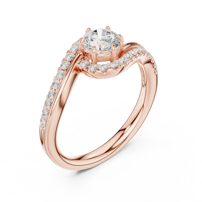 Ladies Ring DDLR-594@7 - Rose Gold - Image