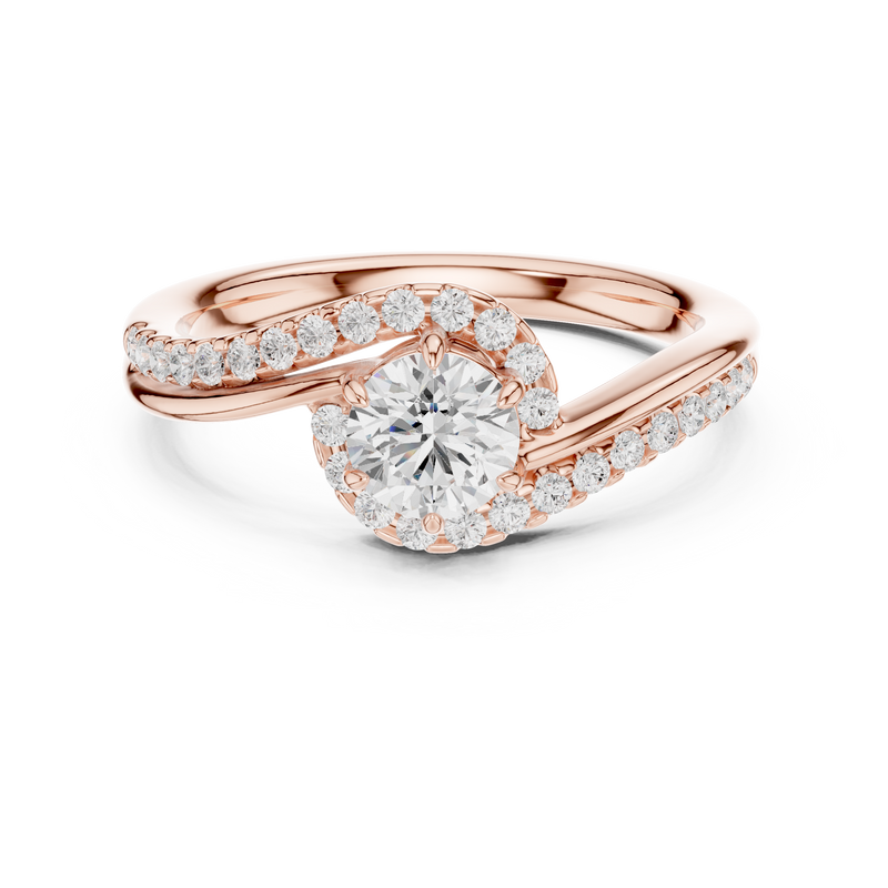Ladies Ring DDLR-594@7 - Rose Gold - Image
