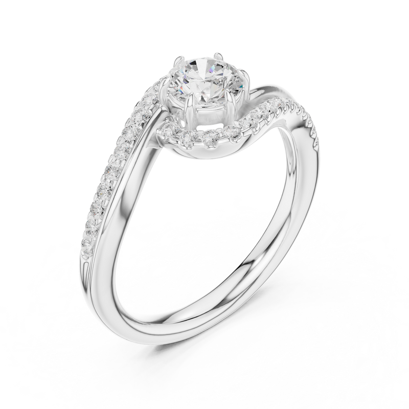 Ladies Ring DDLR-594@7 - White Gold - Image