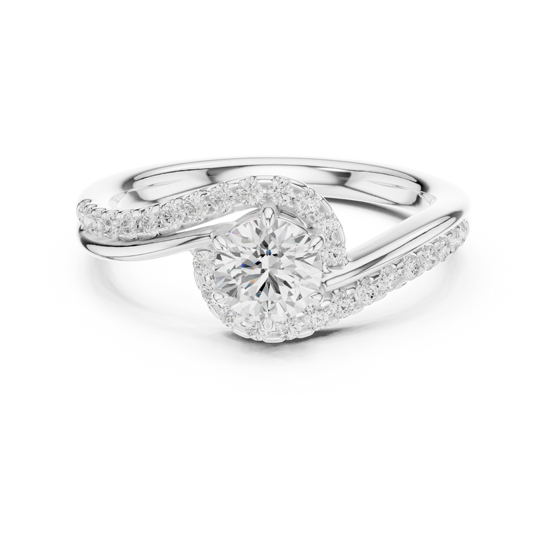 Ladies Ring DDLR-594@7 - White Gold - Image