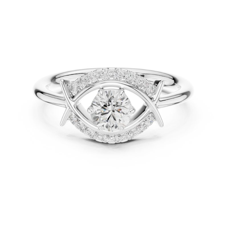Ladies Ring DDLR-595@7 - White Gold - Image
