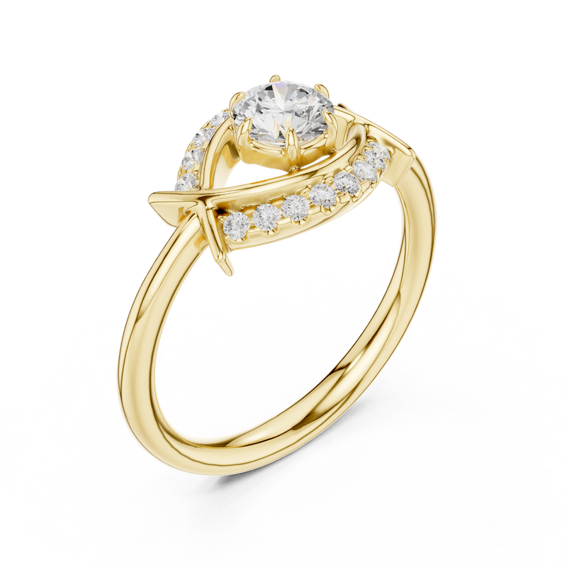Ladies Ring DDLR-595@7 - Yellow Gold - Image