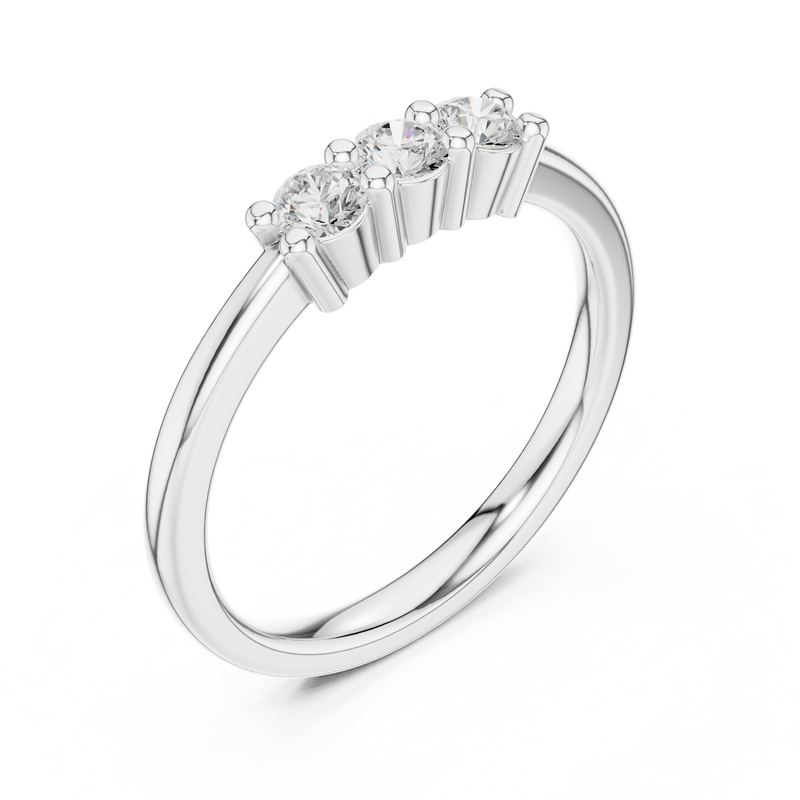 Ladies Ring DDLR-609@7 - White Gold - Image