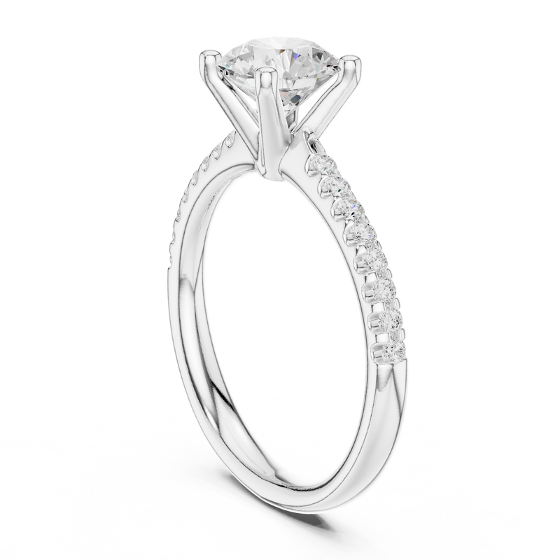 Ladies Ring DDLR-628@7 - White Gold - Image