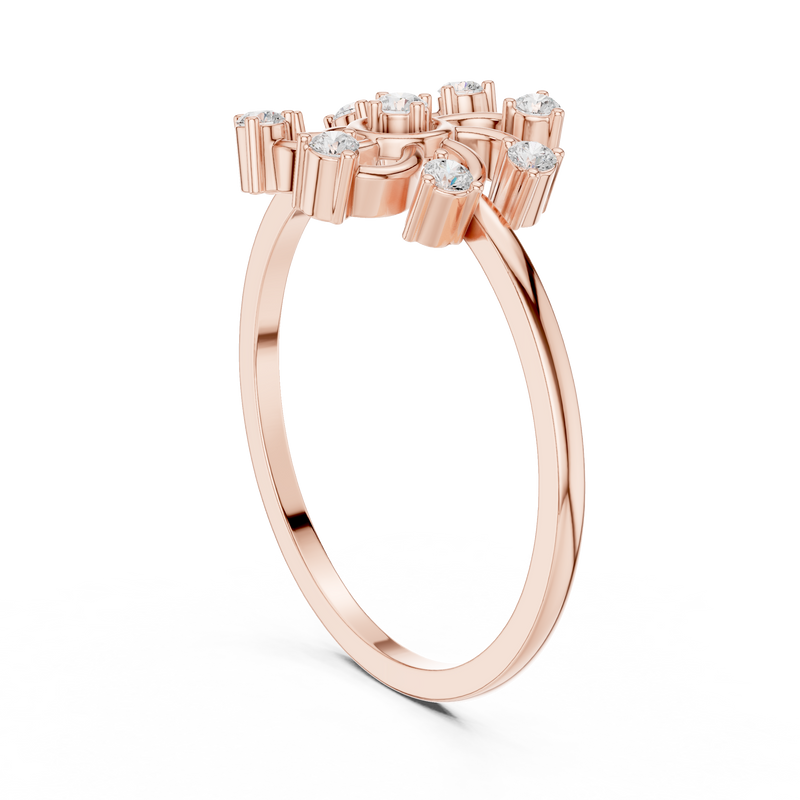Ladies Ring DDLR-635@7 - Rose Gold - Image