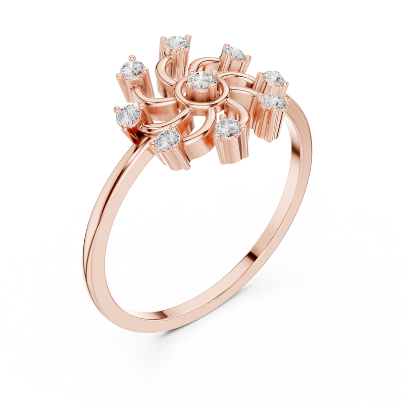Ladies Ring DDLR-635@7 - Rose Gold - Image