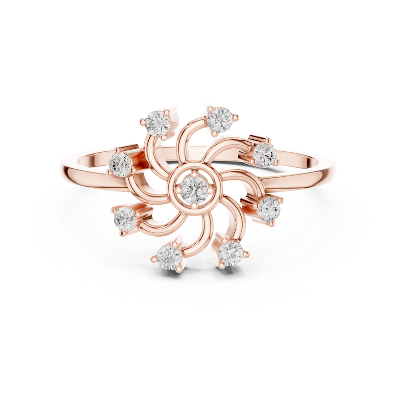 Ladies Ring DDLR-635@7 - Rose Gold - Image