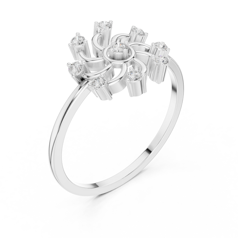 Ladies Ring DDLR-635@7 - White Gold - Image