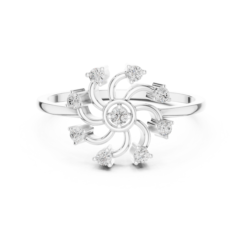 Ladies Ring DDLR-635@7 - White Gold - Image