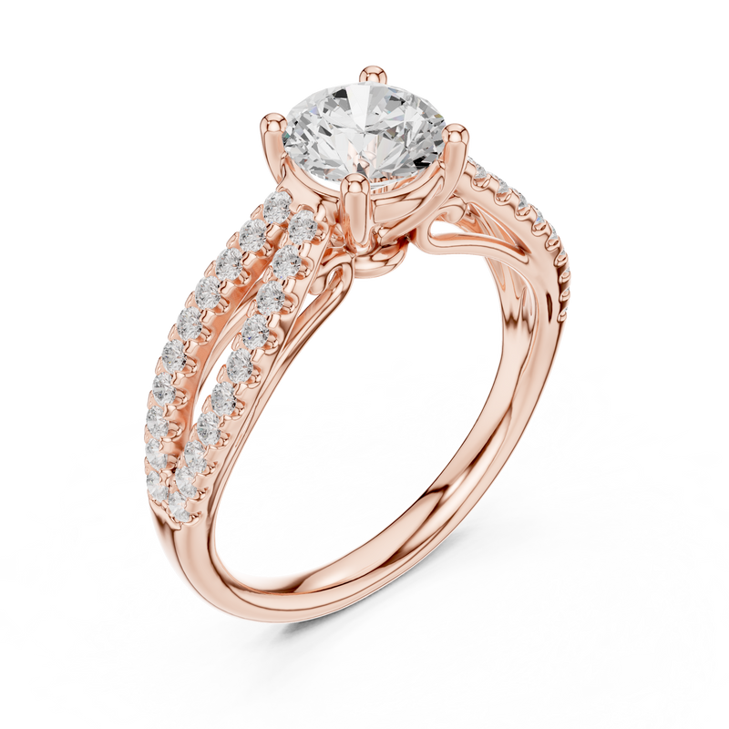 Ladies Ring DDLR-636@7 - Rose Gold - Image