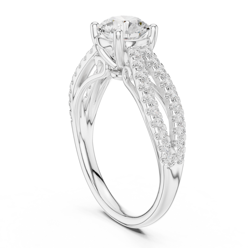 Ladies Ring DDLR-636@7 - White Gold - Image