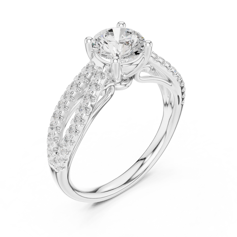 Ladies Ring DDLR-636@7 - White Gold - Image